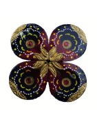 Colorful Clay Diyas (6) For Festivals or Prayers. Traditional and Handcrafted. These earthen clay diyas have been used for Diwal