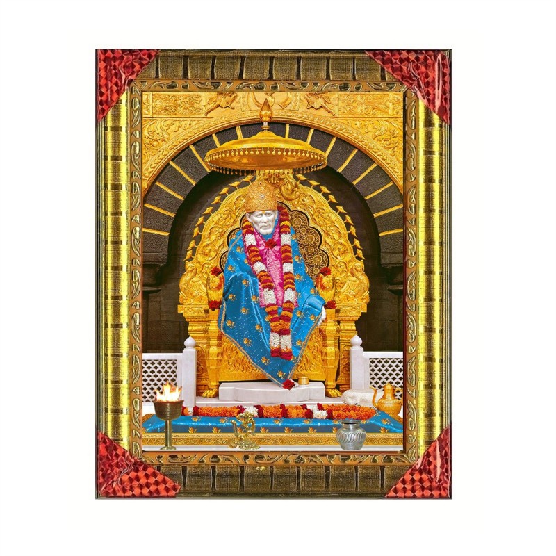 Satvik Shirdi Sai Baba Photo Frame (1) For Prayer and Decor (17*22cms)