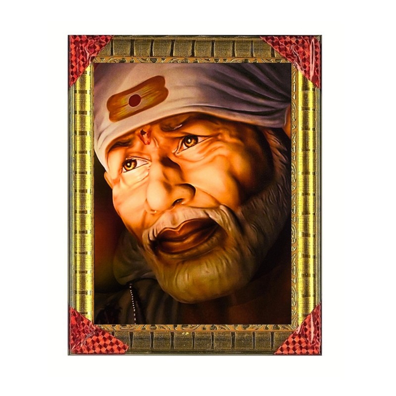 Satvik Shirdi Sai Baba Photo Frame (2) For Prayer and Decor (17*22cms)