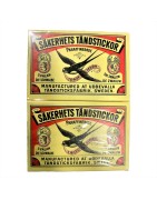 Sakerhets Tandstickor Wood Safety Match Sticks box,  10 match boxes