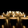 Satvik Tea light Wax Candles (100pcs, 38mm 1 1/2", Unscented), 4 Boxes,4hrs Burning Candles, White tea light wax candle