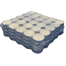 Satvik Tea light Wax Candles (400pcs, 38mm 1 1/2", Unscented), 4 Boxes,4hrs Burning Candles, White tea light wax candle