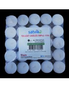 Satvik Tea light Wax Candles (200pcs, 38mm 1 1/2", Unscented), 2 Boxes