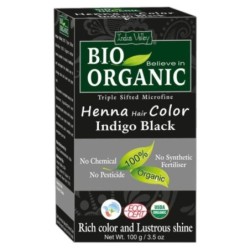 Indus Valley Bio Organic Indigo Black Henna Hair Color, Rich Rich