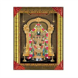 Satvik Lord Tirupati Balaji, Srinivasa, Venkateswara Photo Frame (1) for Pooja, Prayer and Decoration (17*22cms)