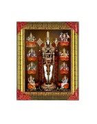 Satvik Lord Tirupati Balaji, Srinivasa, Venkateswara Photo Frame (3) for Pooja, Prayer and Decoration (17*22cms)