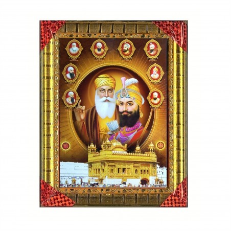 Satvik Wahe Guruji,  Shri Gurunanak Ji Photo Frame for Prayer and Decoration (17*22cms)