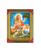 Satvik Lord Hanuman ji Flying with Dronagiri Mountain, Photo Frame