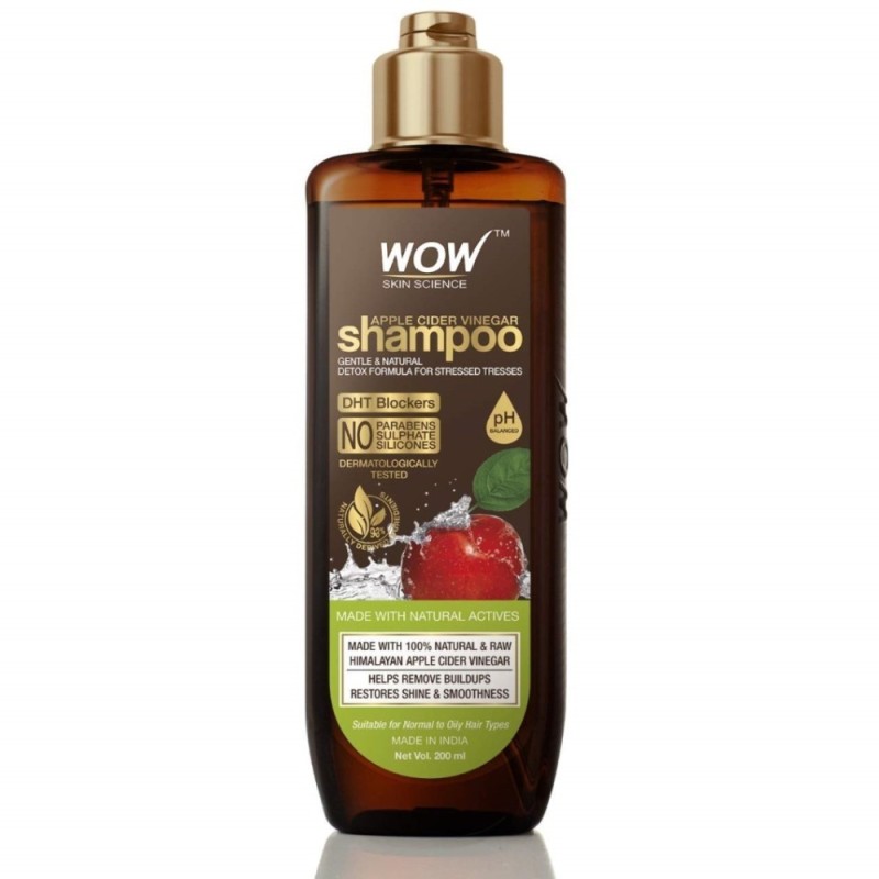 Wow Skin Science Apple Cider Vinegar Shampoo, Gentle & Natural Detox