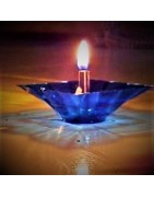 Satvik Designer Multicolour Floating Reflection Acrylic Diyas For Diwali Festival, Colourful Diwali diyas, Set of 4