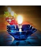 Satvik Designer Multicolour Floating Reflection Acrylic Diyas For Diwali Festival, Colourful Diwali diyas, Set of 4