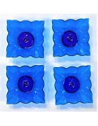 Satvik Designer Multicolour Floating Reflection Acrylic Diyas For Diwali Festival, Colourful Diwali diyas, Set of 4