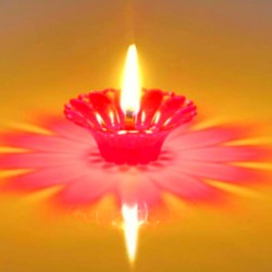 Satvik Designer Multicolour Floating Reflection Acrylic Diyas For Diwali Festival, Colourful Diwali diyas, Set of 4