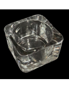 Satvik Tea light Candle Holder, Clear Glass Holder for Home Decor, Indoor and Outdoor Decoration, pack of 10 pcs