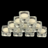 Satvik Tea light Candle Holder, Clear Glass Holder for Home Decor, Indoor and Outdoor Decoration, pack of 10 pcs