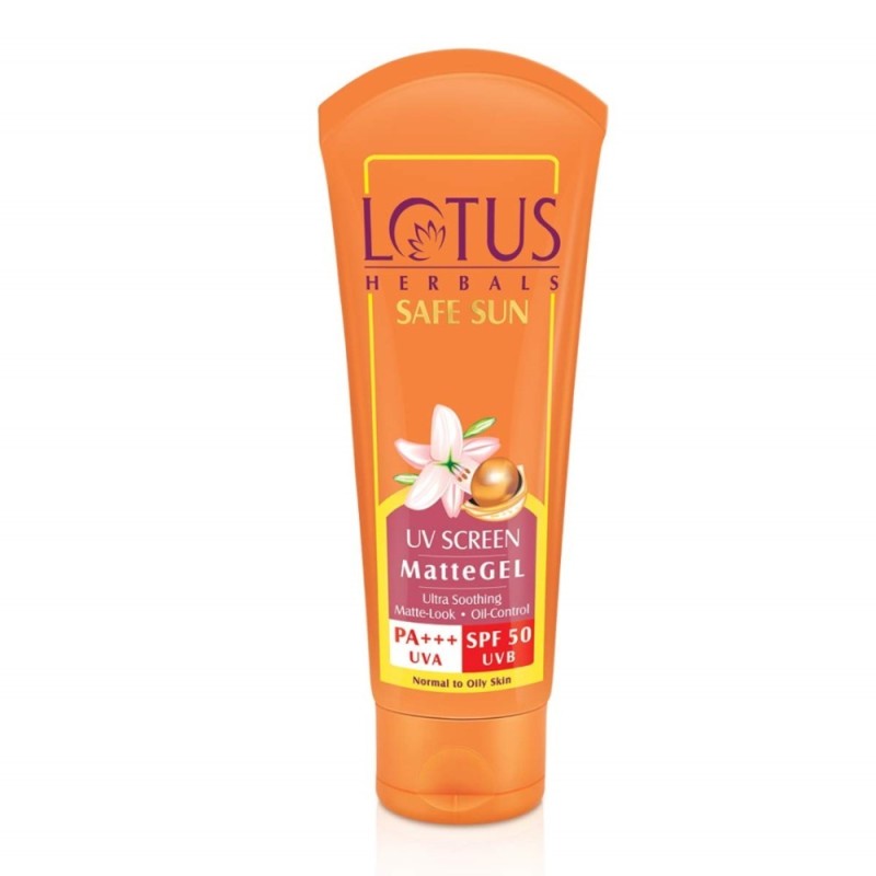 Lotus Herbals Safe Sun UV Screen Matte Gel, Ultra Soothing Matte Look