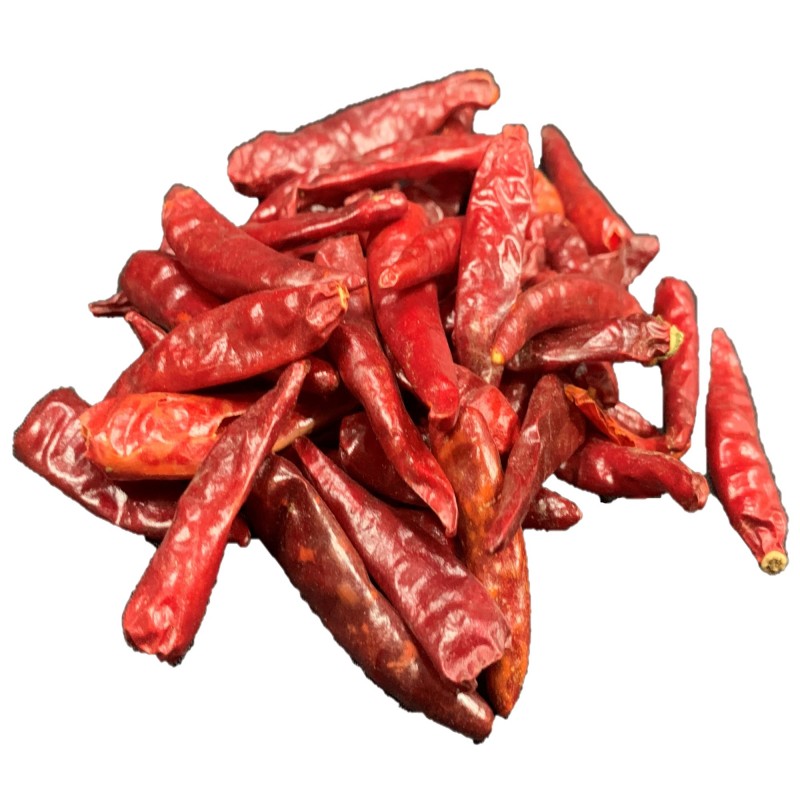 OrgoNutri Dried Chaotian chili pepper, Facing Heaven Pepper, cháo tiān jiāo, 100g, Pungency 10,000 to 50,000