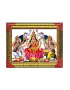 Goddess Maha Lakshmi, Ma Saraswati and Lord Ganesha Photo Frame (1) for Diwali puja