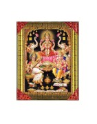 Goddess Maha Lakshmi, Ma Saraswati and Lord Ganesha Photo Frame (3) for Diwali puja
