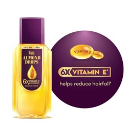 Bajaj Almond Drops Non-Sticky Hair Oil - 6X Vitamin E Nourishment