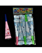 Party Horns, Noisemakers, Musical Blowouts Whistles for Birthday, Baby Shower, New Year (10 Pcs)