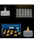 Tealight Set Smokeless Candles (24 Pcs) Realistic Bright Bulb for Wedding, Christmas Party, Festivals