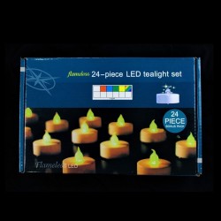 Tealight Set Smokeless Candles (24 Pcs) Realistic Bright Bulb for Wedding, Christmas Party, Festivals