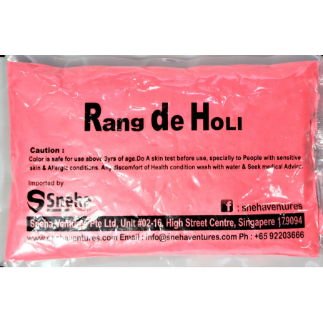 Satvik Rang De Holi (Red) Gulal 2 Packs of color (100gm each), Cosmetic Grade Color and Non Flammable