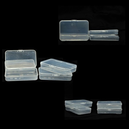 Clear Plastic Small Storage Boxes, Set of 12 (1 dozen) Size 6*8*1.5 cm