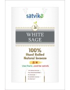 Satvik White-Sage Incense Sticks  (Agarbatti for prayer). 100% Hand rolled  white   sage  Made from  No Charcoal, No Chemicals &