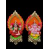 Pair of Goddess Lakshmi and Lord Ganesh Murti for Diwali Pooja, Terracotta Clay Idol, 8 inches