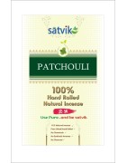 Satvik Patchouli Incense Sticks (Agarbatti for prayer). 100% Hand rolled Natural Patchouli Made from  No Charcoal, No Chemicals