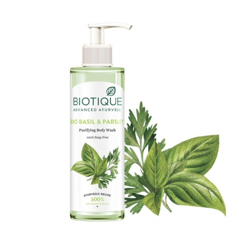 Biotique Bio Basil & Parsley Purifying Body Wash - 100% Soap Free