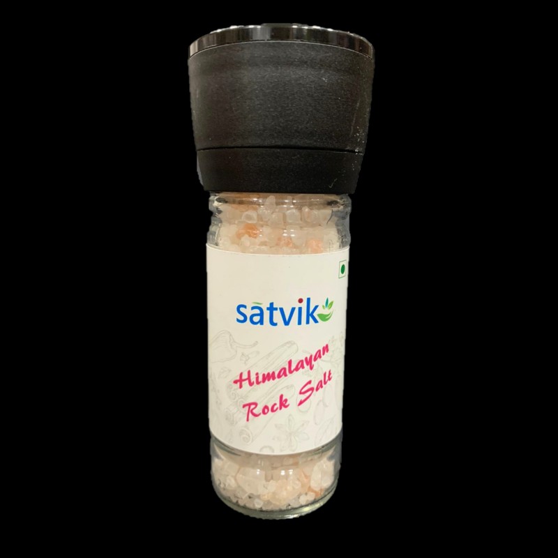 Satvik Himalayan Rock Salt, 100gm with Grinder ideal for cooking