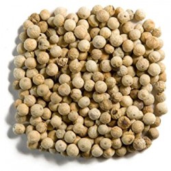 OrgoNutri Whole White Pepper (Safed Mirch) with Grinder, 60gm