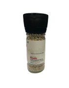 OrgoNutri Whole White Pepper (Safed Mirch) with Grinder, 60gm
