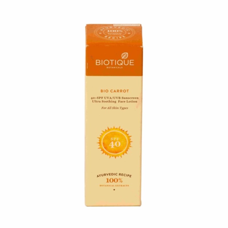 Biotique Bio Carrot 40+ SPF Uva, Uvb Sunscreen - Ultra Soothing Face