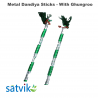 Assorted Metal Dandiya Sticks with Ghungroo, 1 Pair of Multi Color Metal Dandiya Sticks for Navratri Festival/Dandiya Raas