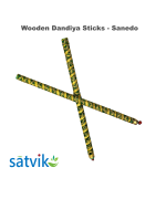 Assorted Wooden Dandiya Sticks- Sanedo, 1 Pair of Sanedo Multi Color Wooden Dandiya Sticks for Navratri Festival/Dandiya