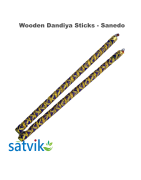 Assorted Wooden Dandiya Sticks- Sanedo, 1 Pair of Sanedo Multi Color Wooden Dandiya Sticks for Navratri Festival/Dandiya