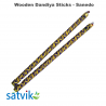 Assorted Wooden Dandiya Sticks- Sanedo, 1 Pair of Sanedo Multi Color Wooden Dandiya Sticks for Navratri Festival/Dandiya