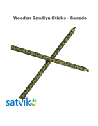 Assorted Wooden Dandiya Sticks- Sanedo, 1 Pair of Sanedo Multi Color Wooden Dandiya Sticks for Navratri Festival/Dandiya