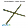 Assorted Wooden Dandiya Sticks- Sanedo, 1 Pair of Sanedo Multi Color Wooden Dandiya Sticks for Navratri Festival/Dandiya