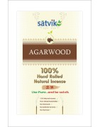 Satvik Agarwood (Oudh) Incense Sticks (Agarbatti for prayer) 100% Hand rolled Natural Insence Pure Agarwood Made from  No Charco