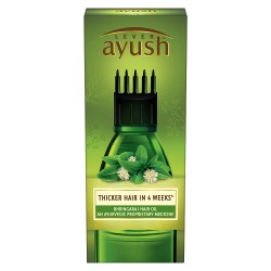 Lever Ayush Bhringaraj Hair Oil, 100ml Thicker Hair in 4 Weeks