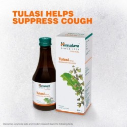 Himalaya Tulasi Syrup Respiratory Wellness, Relieves Cough & Cold