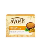 Lever Ayush Purifying Turmeric Soap, 100g for Clear, Glowing Skin