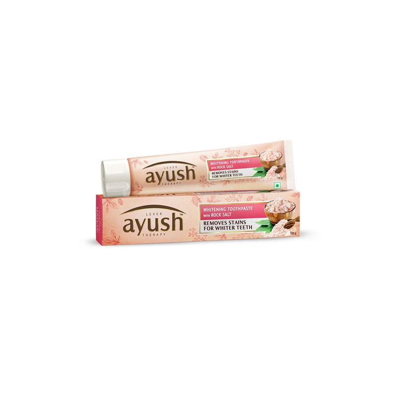 Lever Ayush Whitening Toothpaste with Rock Salt, 150g