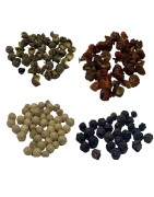 OrgoNutri Combo Pack of 4 peppers- Green, Red, White and Black, 100g each