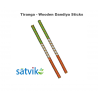 Tiranga Wooden Dandiya Sticks, 1 Pair of Tiranga Multi Color Wooden Dandiya Sticks for Navratri Festival